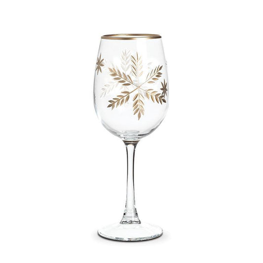 Stemmed wine glass - Snowflake
