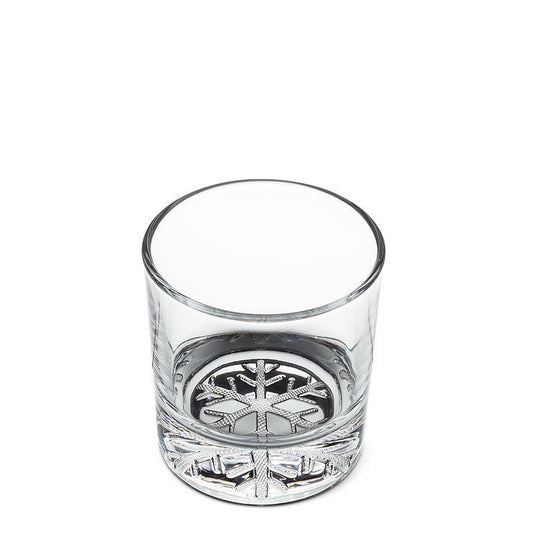 Snowflake bottom glass