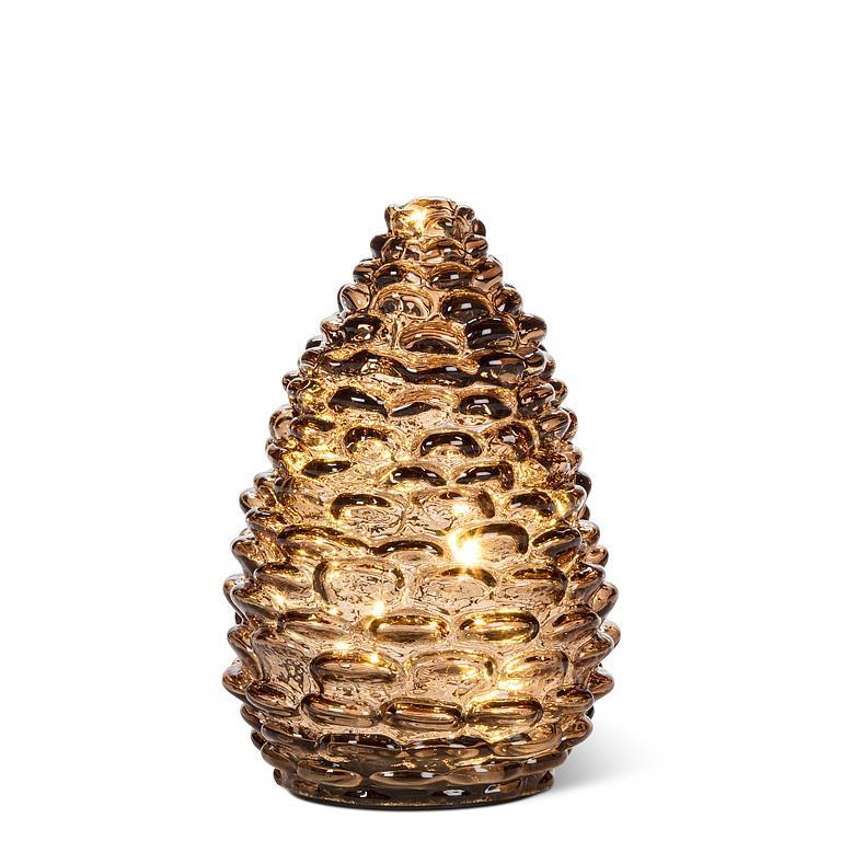 Lampe en pomme de pin - Ambre