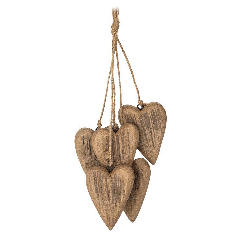 Ornement coeur en bois