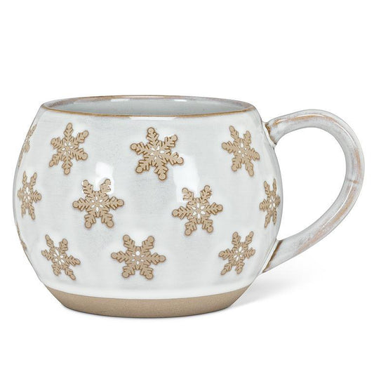 Round Mug - Snowflakes