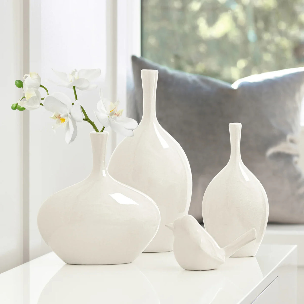 Vase Lilo moyen - Blanc