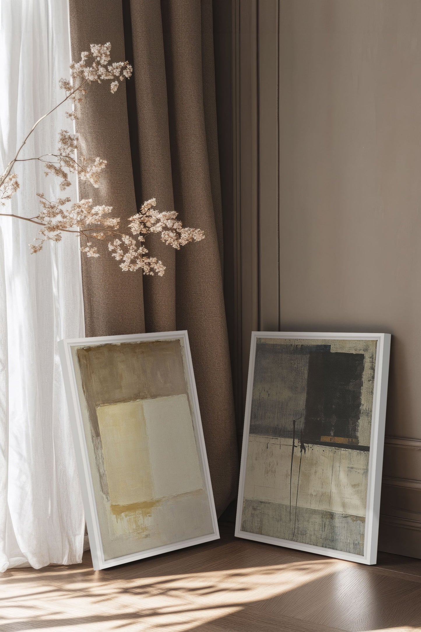 DUO HARMONIE ANCIENNE (2 Oeuvres sur toile étirée)