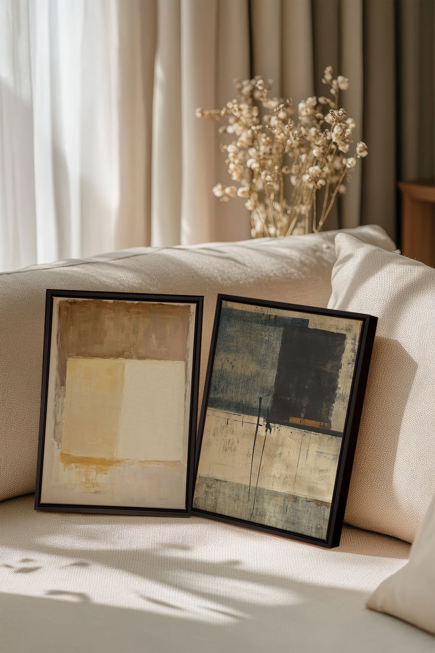 DUO HARMONIE ANCIENNE (2 Oeuvres sur toile étirée)