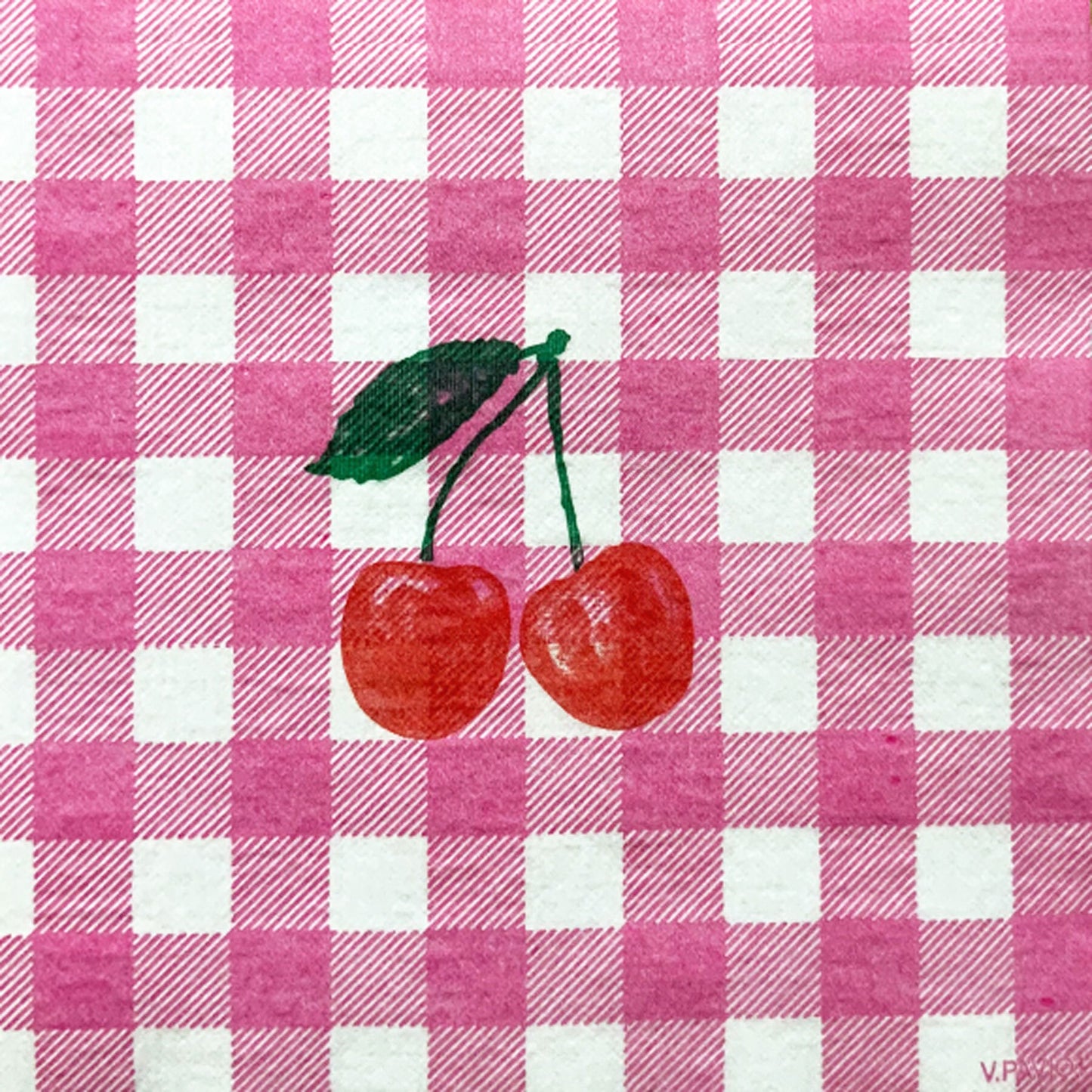 Serviette de table Paviot - Vichy Cerise