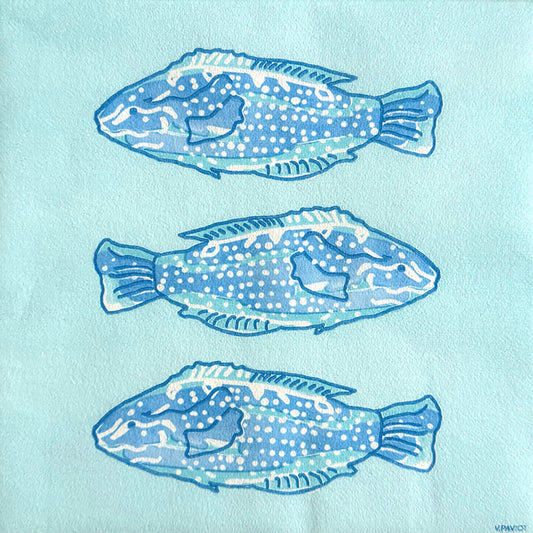 Paviot Napkin - Blue Light Fish