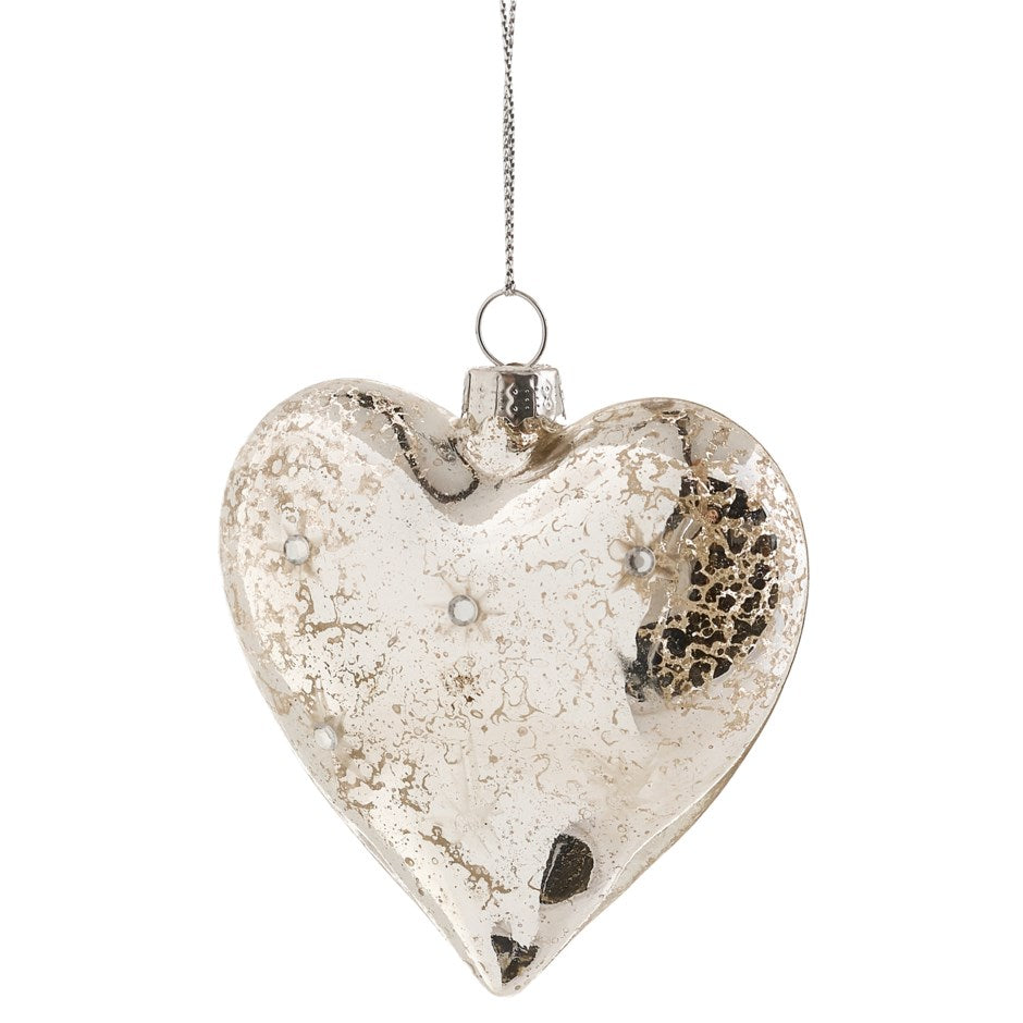 Ornement de Verre en Coeur