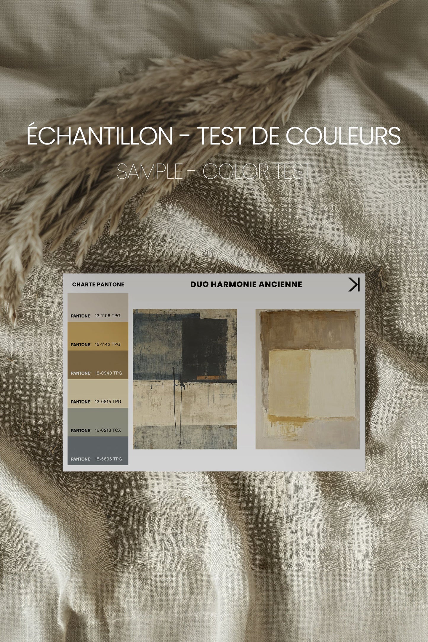 DUO HARMONIE ANCIENNE (2 Oeuvres sur toile étirée)