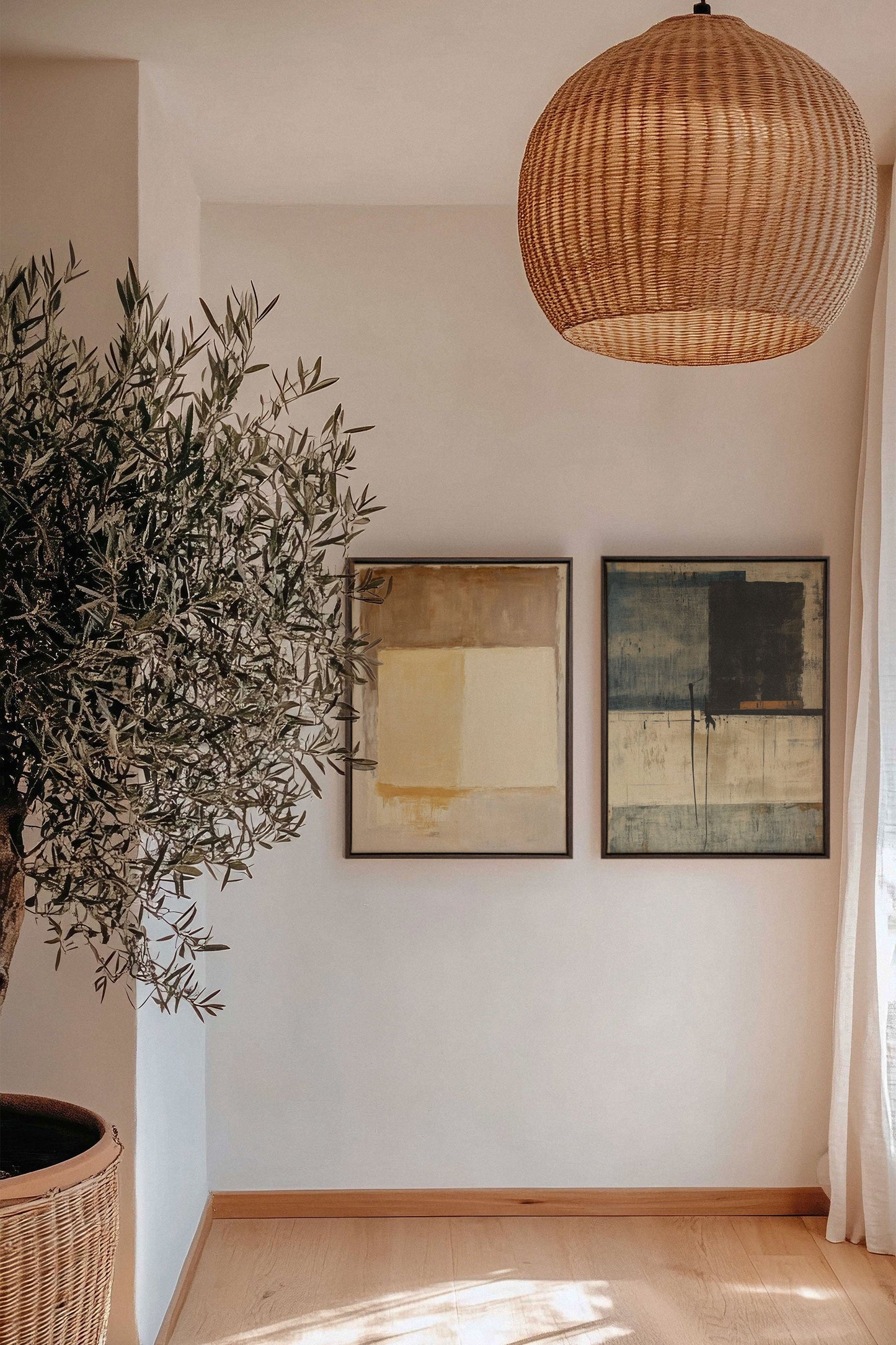 DUO HARMONIE ANCIENNE (2 Oeuvres sur toile étirée)