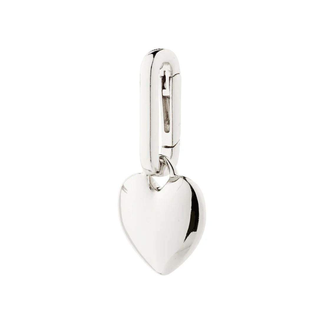 CHARM pendentif en coeur recyclé - plaqué argent