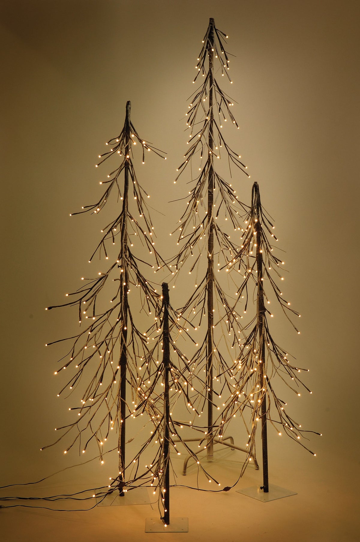 Sapin avec neige et LED blanche intérieur/extérieur