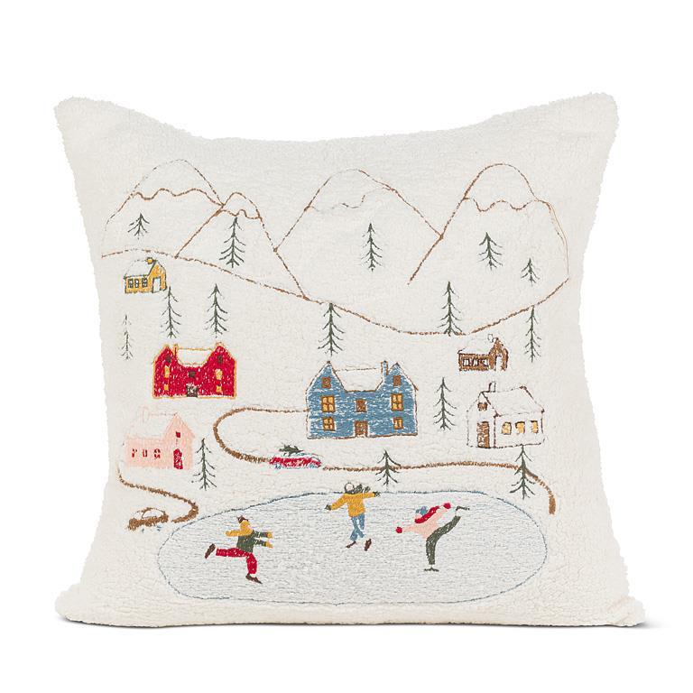 Square Cushion - Winter Village
