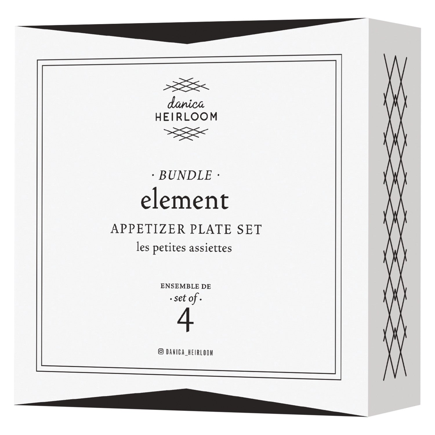 Element - Ensemble de 4 assiettes à apéritif