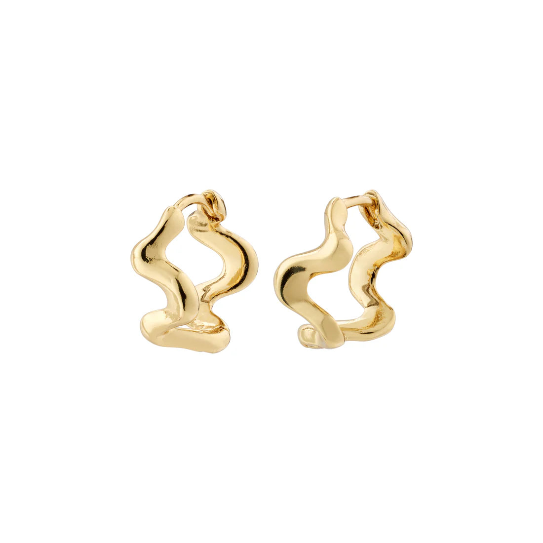 AICA Solid Hoop Earrings - Silver Plated
