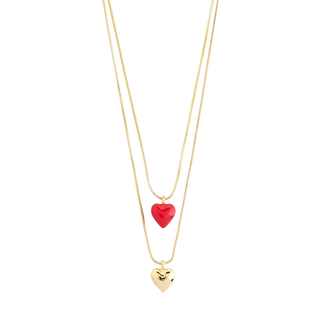 MAEVE Collier Pendentif Coeur 2 en 1 - Plaqué Or