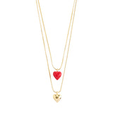MAEVE Collier Pendentif Coeur 2 en 1 - Plaqué Or