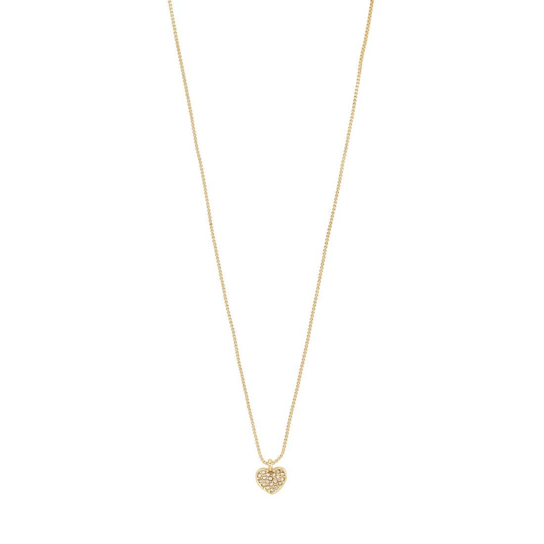 EMMETT Crystal Heart Necklace - Gold Plated