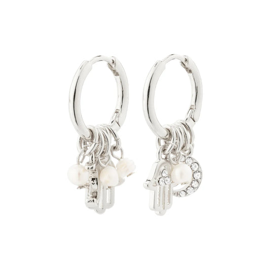 AICA Solid Hoop Earrings - Silver Plated
