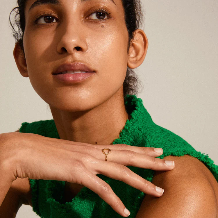 LULU circular ring - gold plated