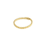 LULU bague en corde recyclé - plaqué or
