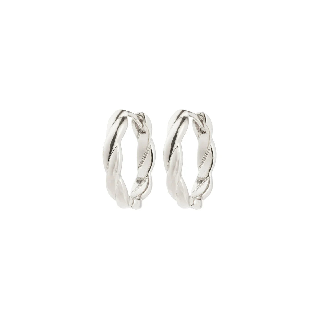 DECLAN Boucles d'oreilles anneaux torsadées - Plaqué Argent