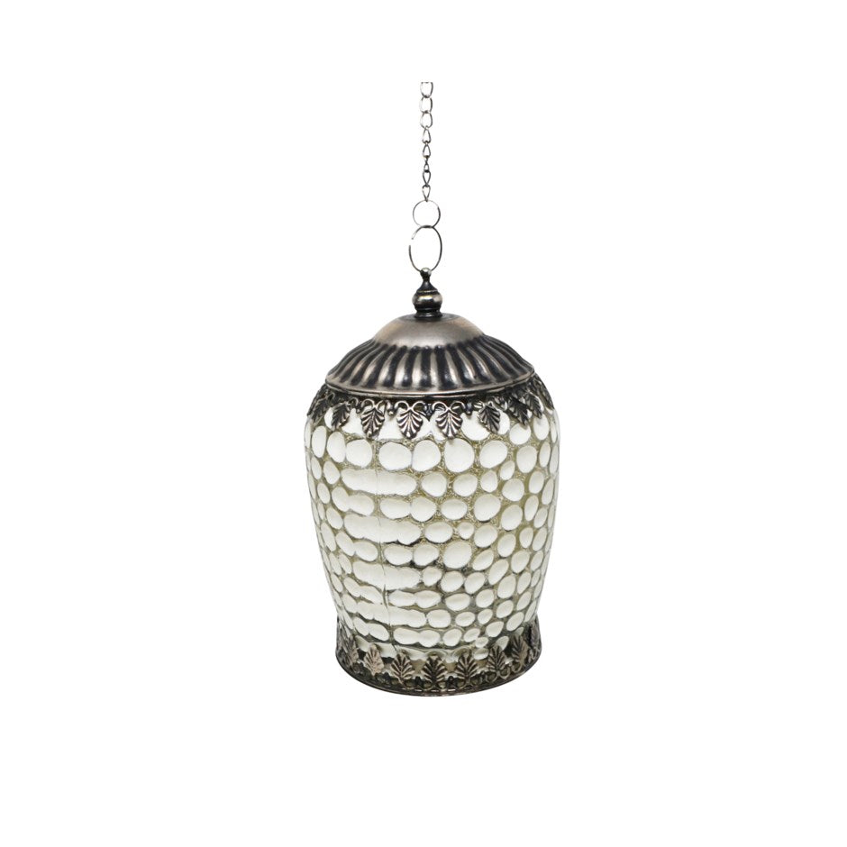 Beige Bali LED lantern