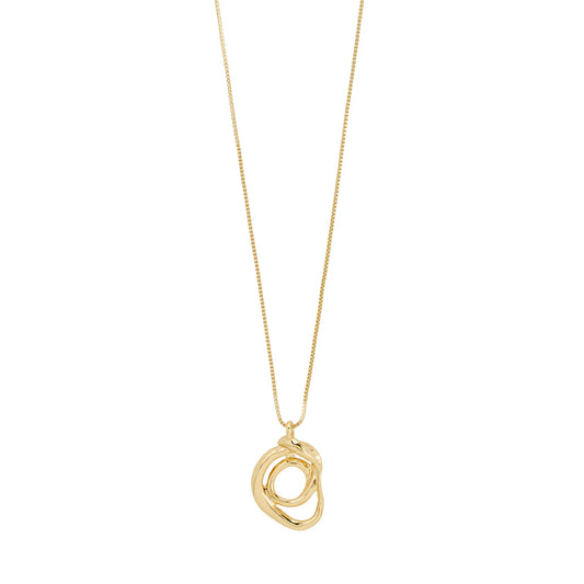DIEGO Collier pendentif spirale - Plaqué Or