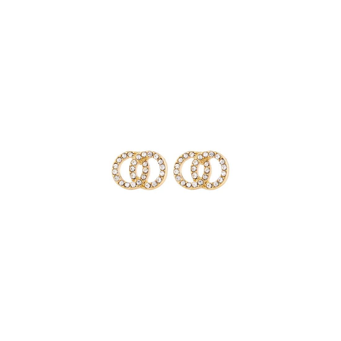 JOLINA Boucles d'oreilles cristal - Plaqué Or