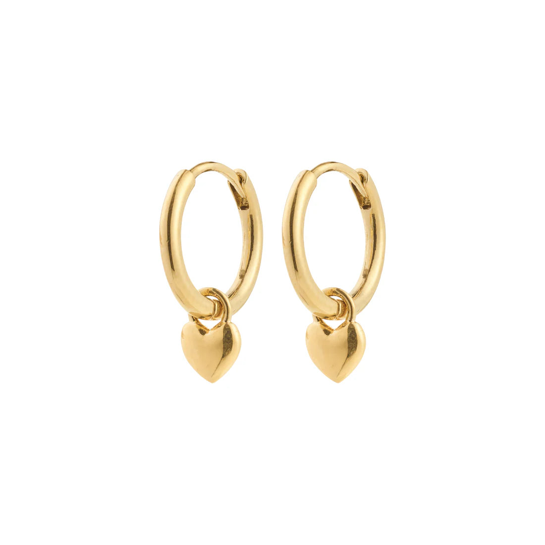 ALAIA Boucles d'oreilles pendentif cœur - Plaqué Or