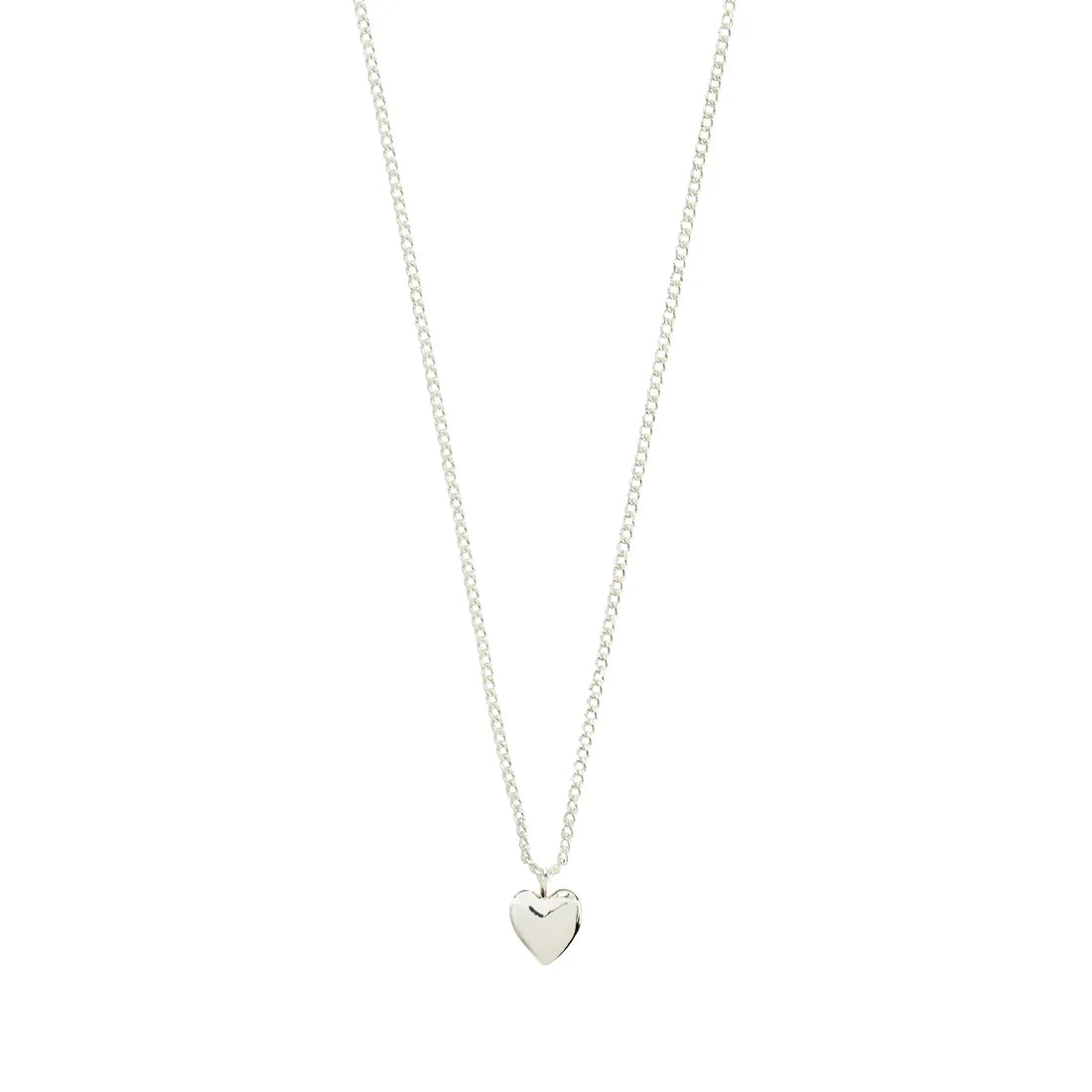 ALAIA Heart Pendant Necklace - Silver Plated