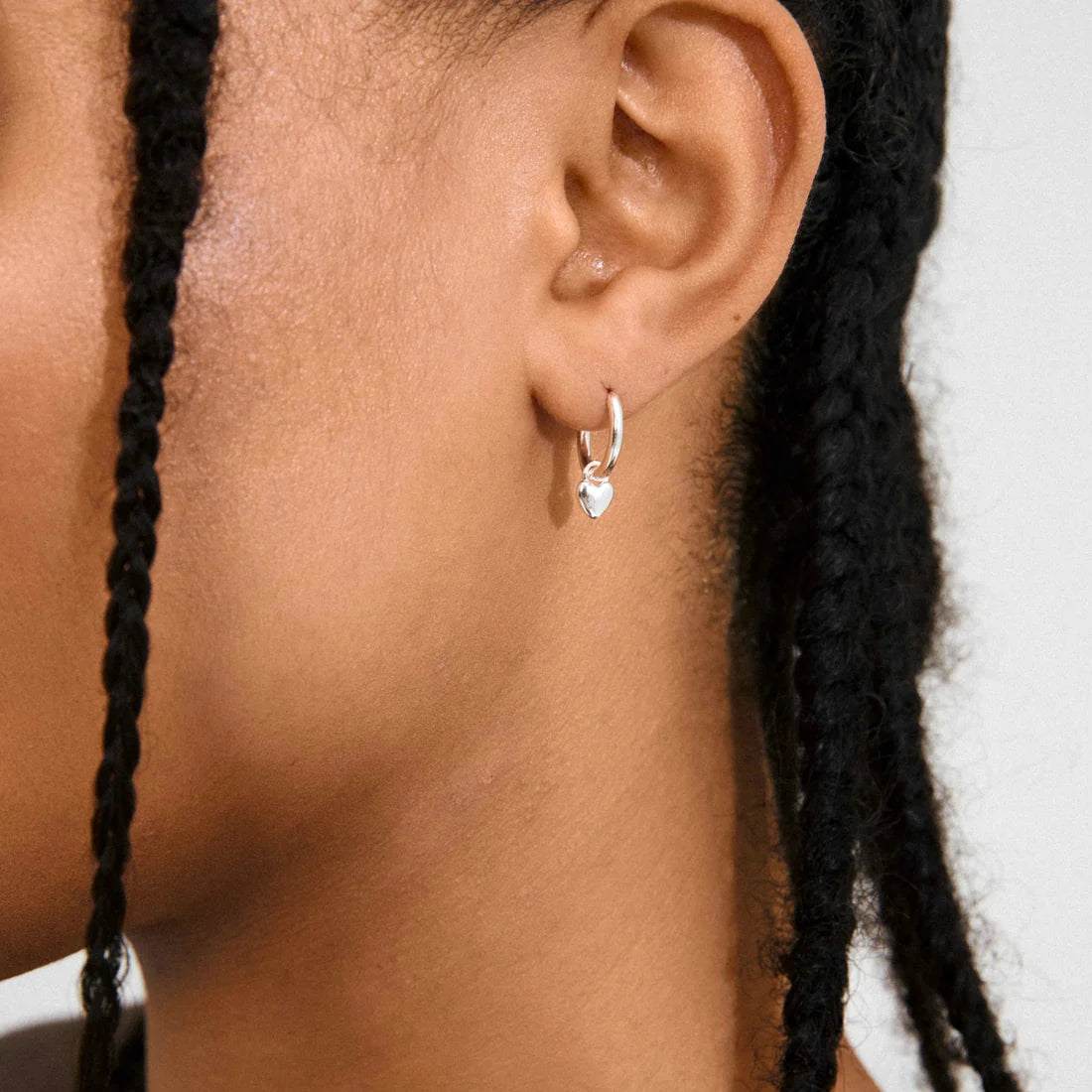 ALAIA Boucles d'oreilles pendentif cœur - Plaqué Argent