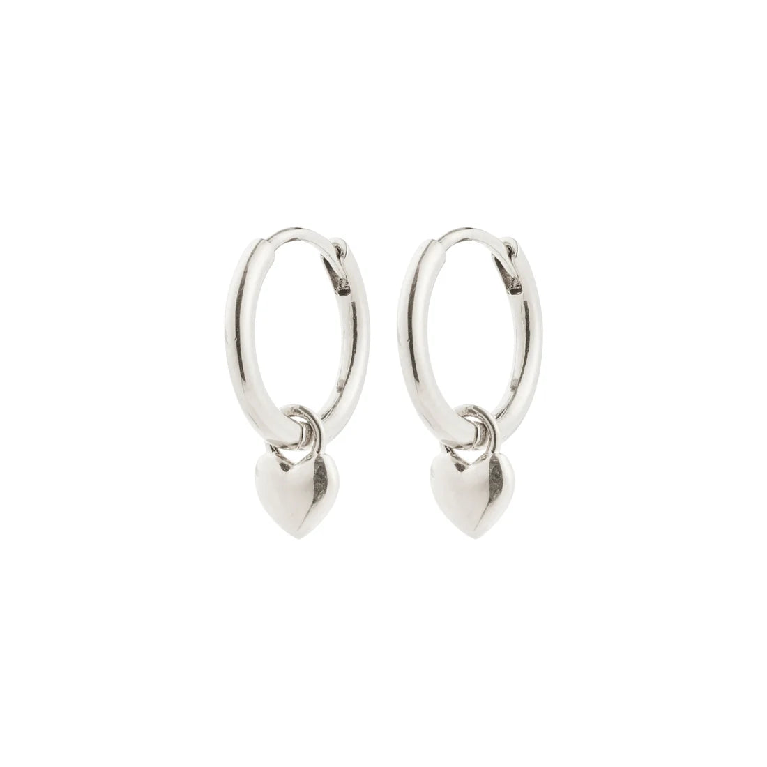 ALAIA Boucles d'oreilles pendentif cœur - Plaqué Argent