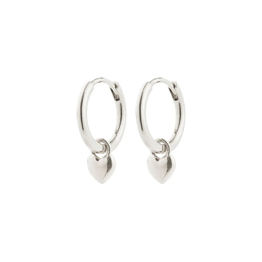 ALAIA Boucles d'oreilles pendentif cœur - Plaqué Argent