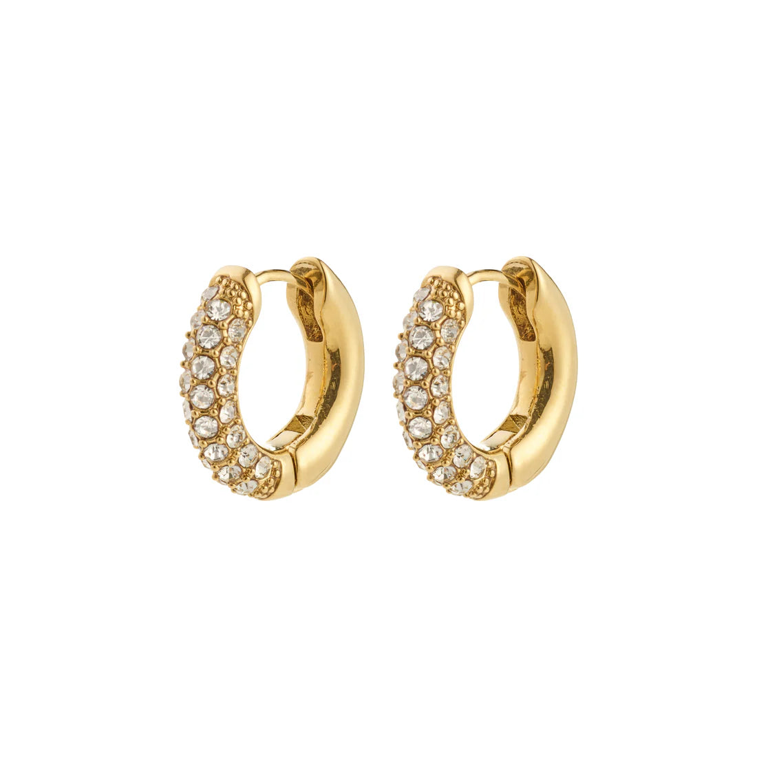 TATUM Small crystal hoop earrings