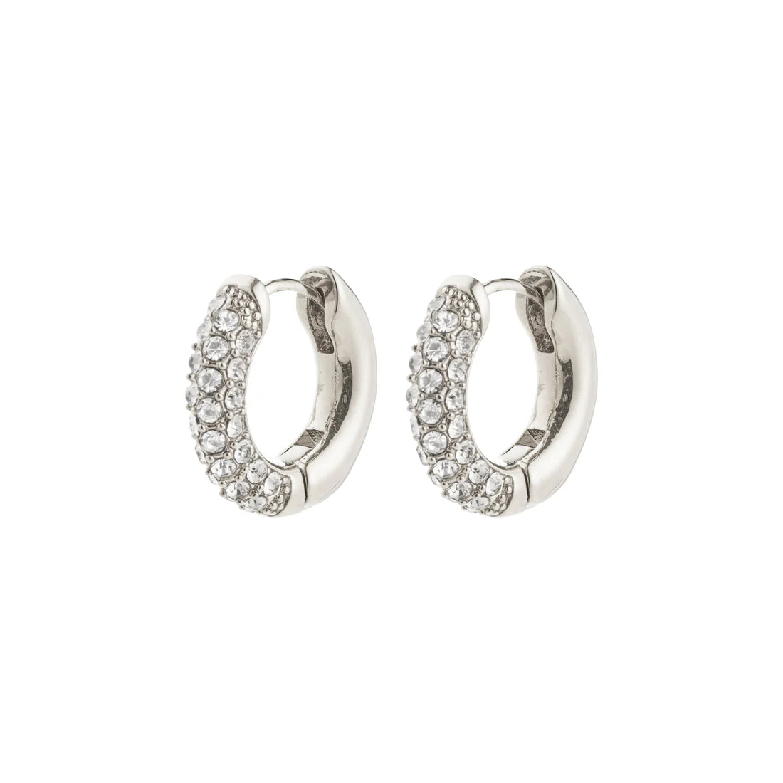 TATUM Small crystal hoop earrings