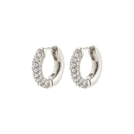 TATUM Small crystal hoop earrings
