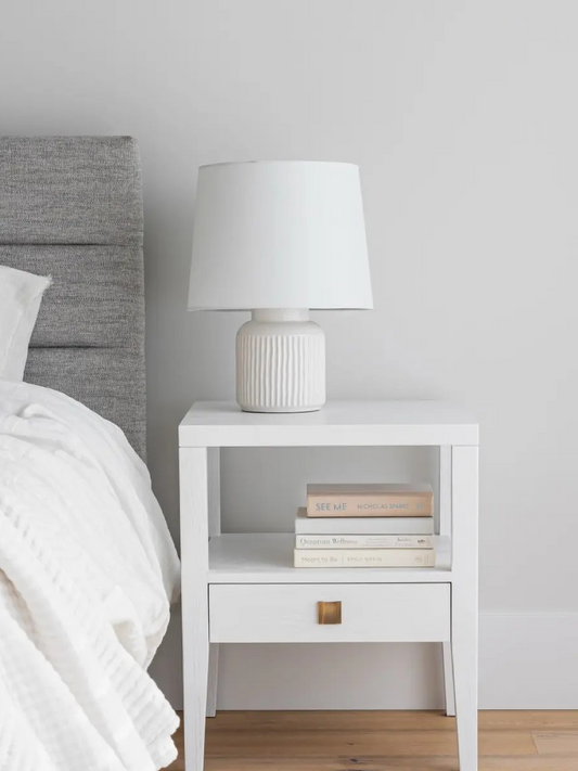 Hara 1-Drawer Side Table - White