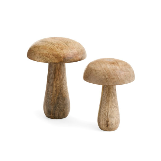 Champignon en bois naturel