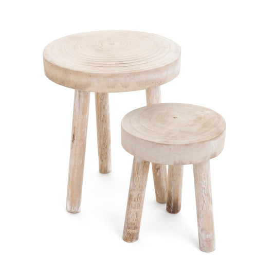 Tabouret en bois de Pauwlonia décoratif