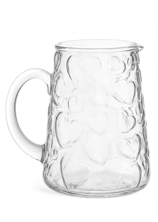 Recycled glass carafe – Heart design