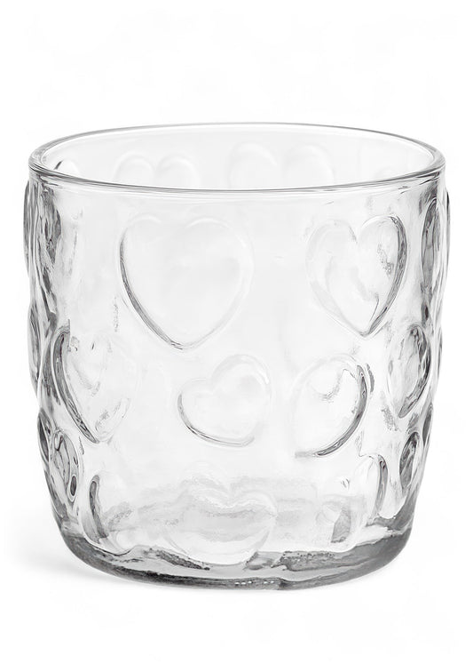 Verre en verre recyclé – Motif cœur