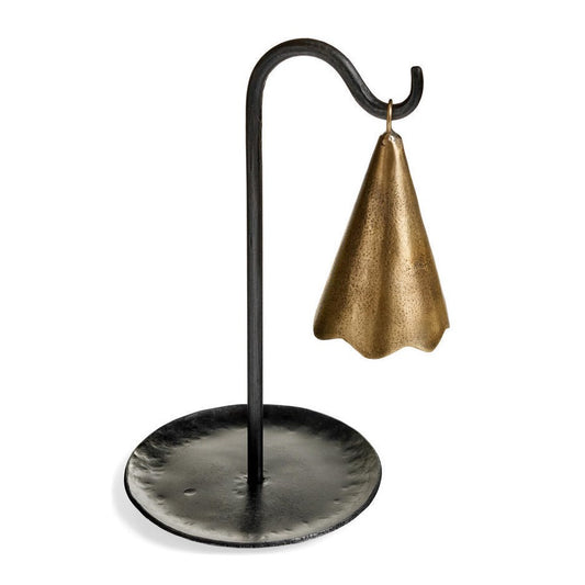 Cloche décorative martelée fer et laiton
