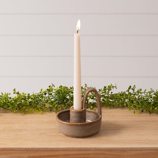 Conical ceramic candle holder