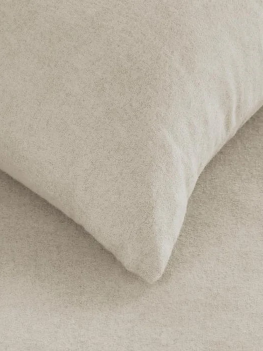 Bonheur - Housse de couette en flanelle Naturel