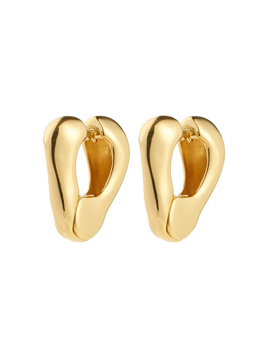 FREE recycled hoop earrings - Gold plated
