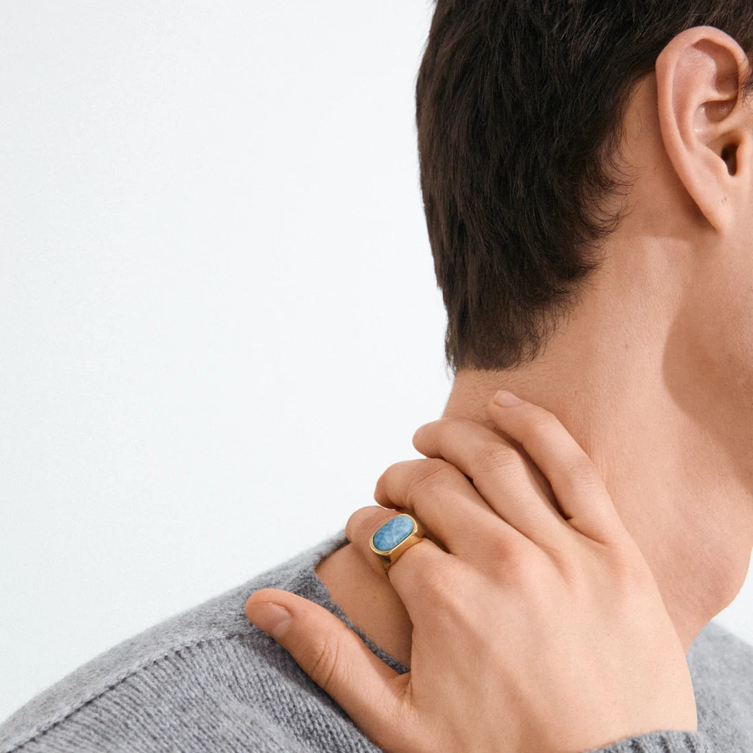Bague avec Pierre Bleue NOW Pilgrim - Or