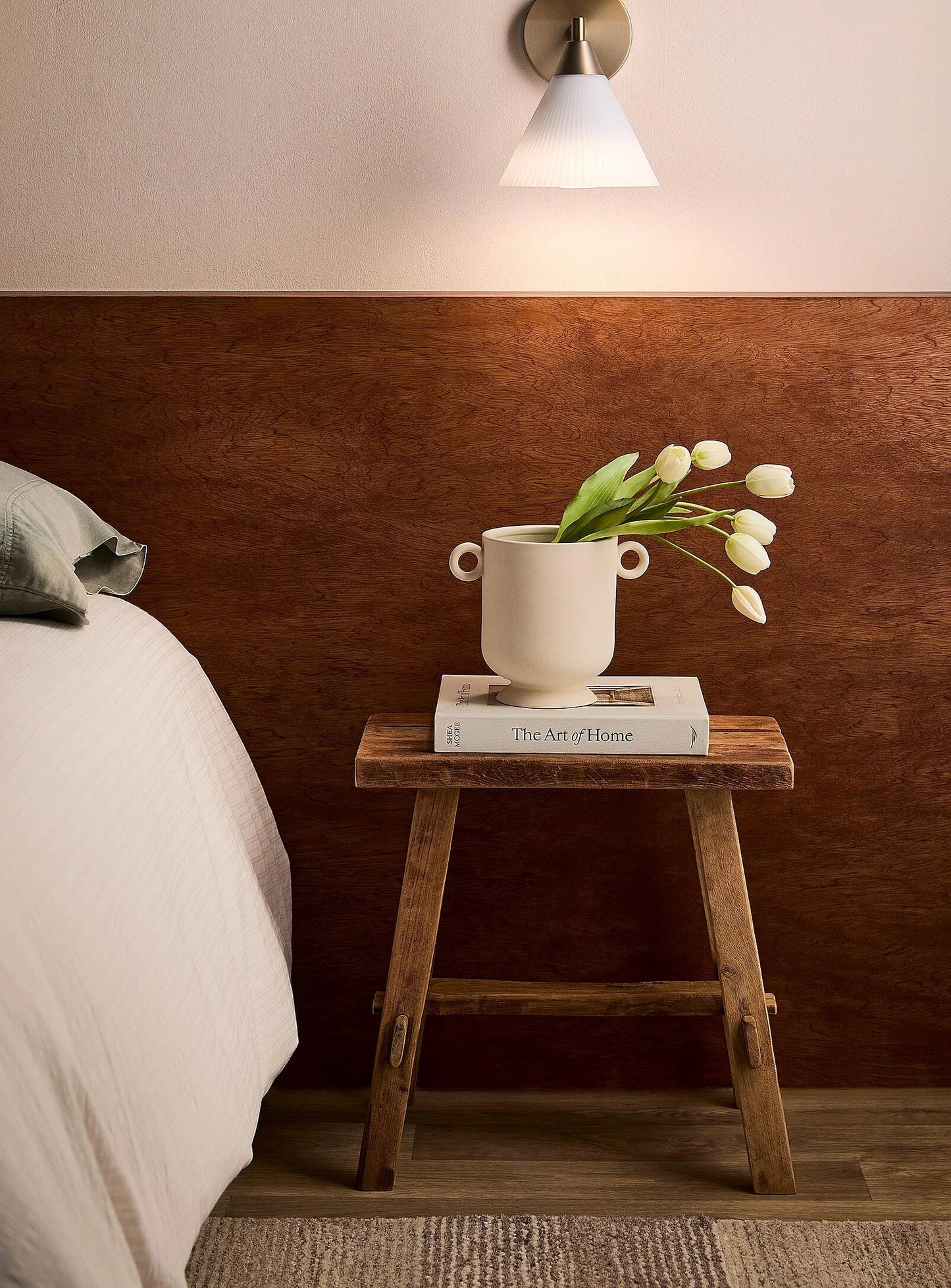 Tabouret vintage en teck - Crusoë