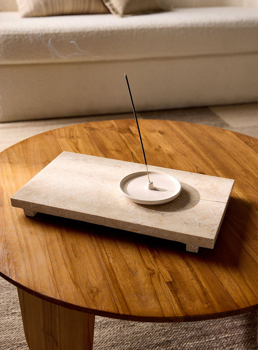 Plateau de service en marbre - Crusoë