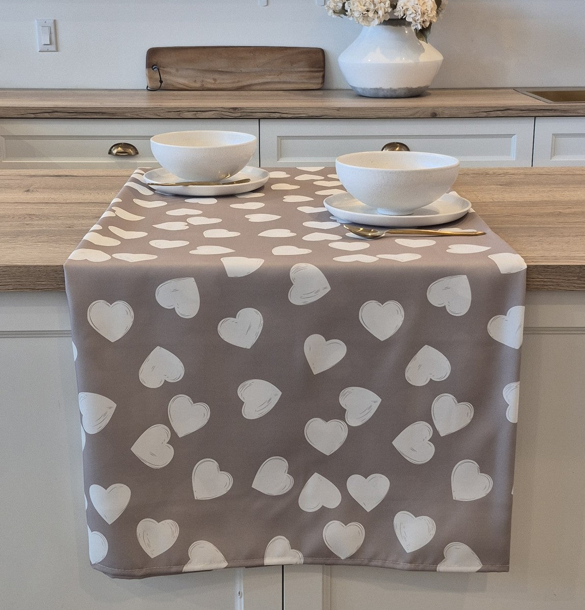 Aimée heart print tablecloth
