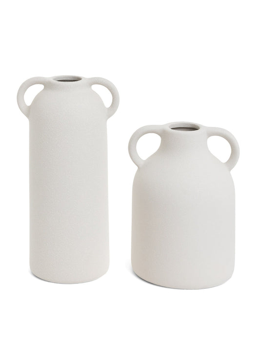 Vase à poignées écru Loxton - Moyen